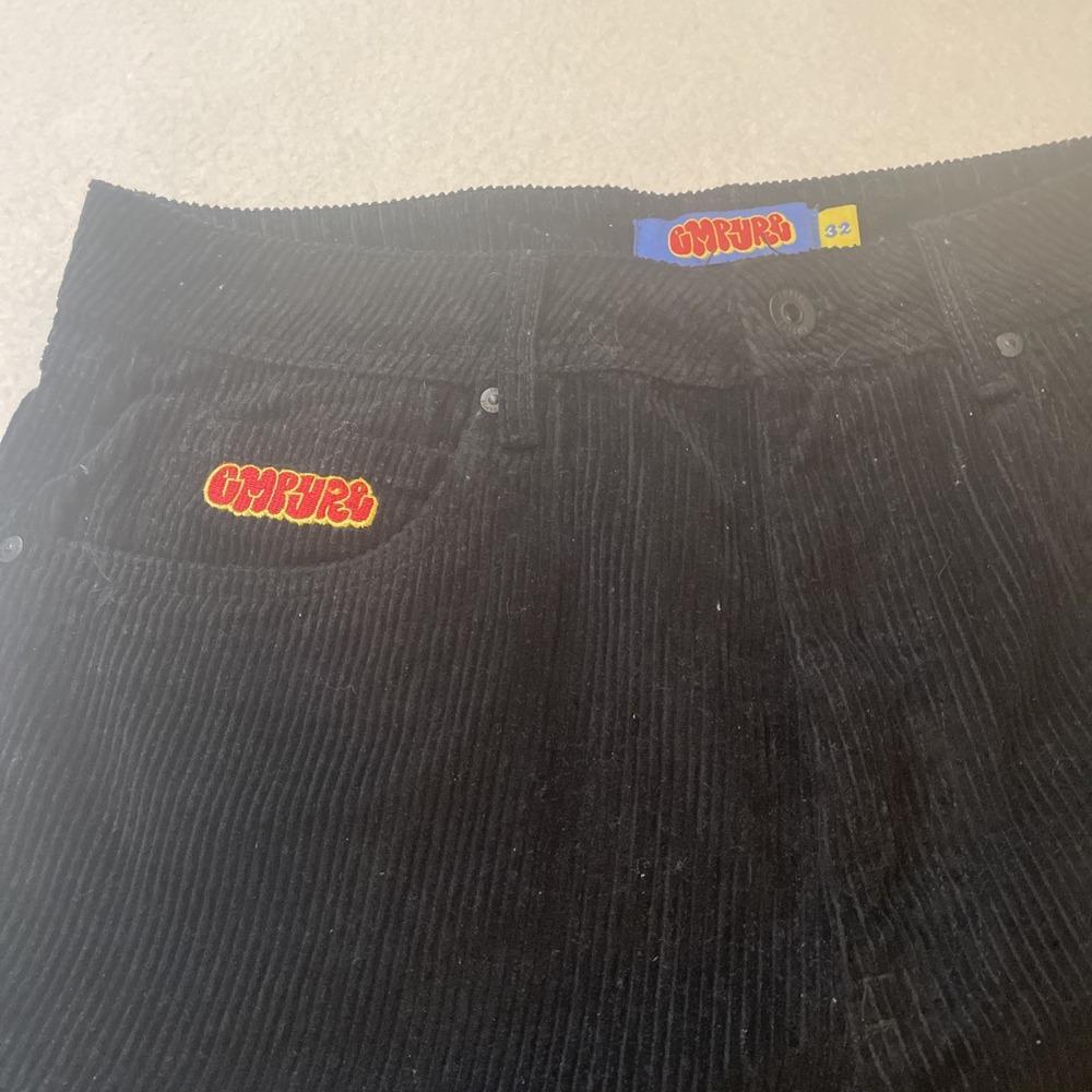 Empyre Corduroy Skater Shorts Men's Size 32 Relax Fit Loose Baggy Black - Picture 3 of 9